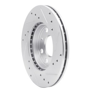 Chevrolet BEAT Brake Rotor (1) - Front Left - R1 Concepts - Drilled & Slotted - Silver - `88-`20